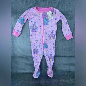 Pink Castles Footie Onesie NWT 0-3m